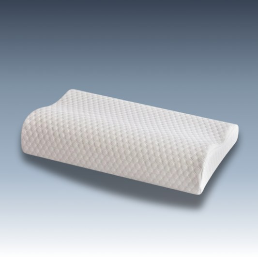 Memory foam pillow providing neck and head support for a restful night’s sleep